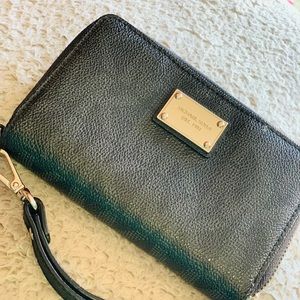Michael kors black MK logo wallet